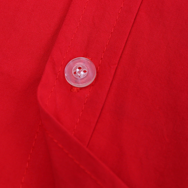 A Red Shirt and Jeans With Straps Sets