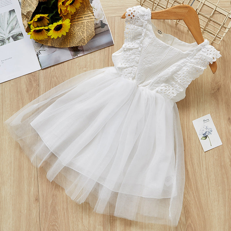 2019 Summer Girls White Gauze Dress