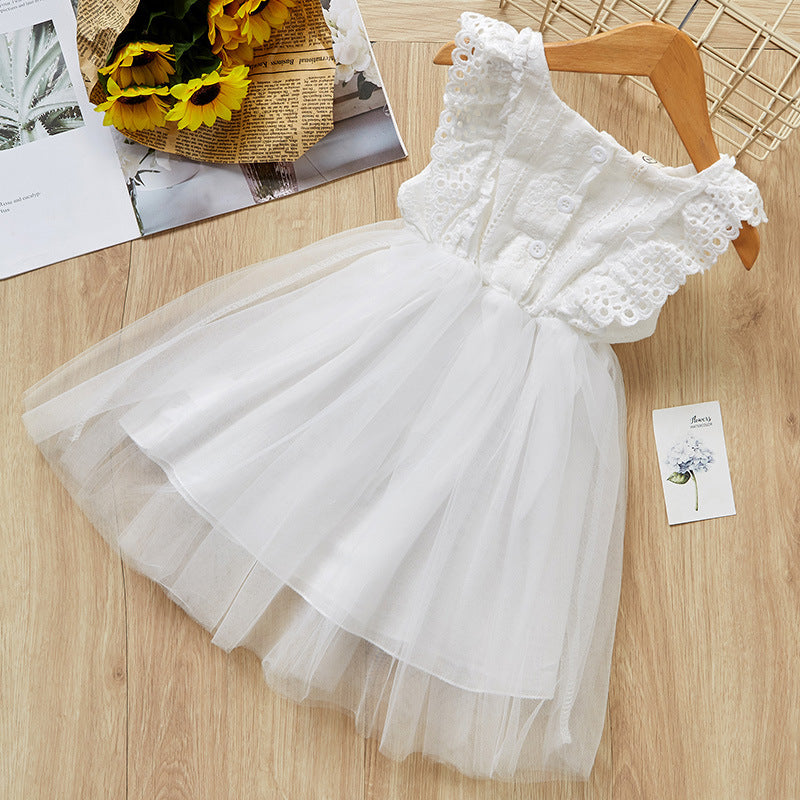 2019 Summer Girls White Gauze Dress