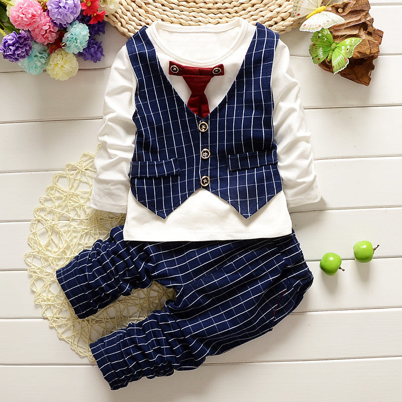 British Fashion Cotton Boy's Suit