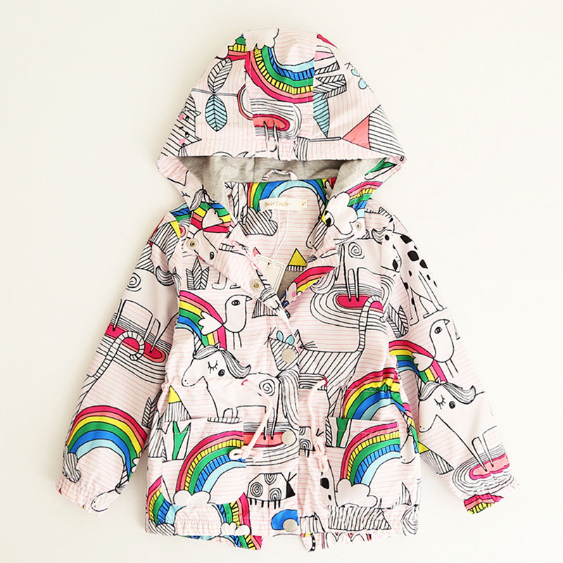 Rainbow Zipper Trench Coat