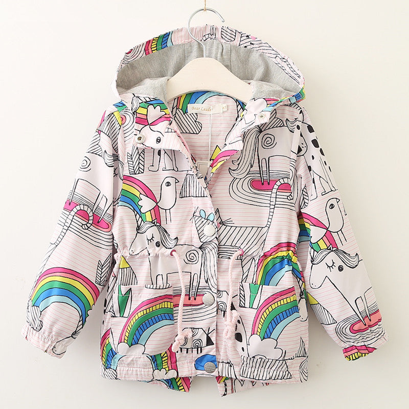 Rainbow Zipper Trench Coat