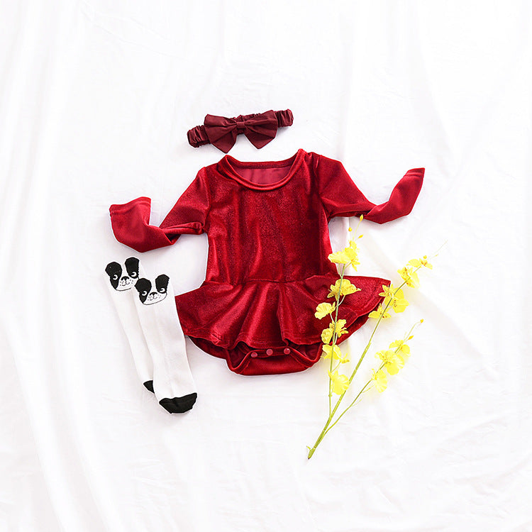 Red Baby Romper Dress