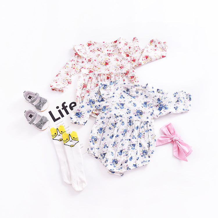 Pure Cotton Fresh Flower Baby Rompers