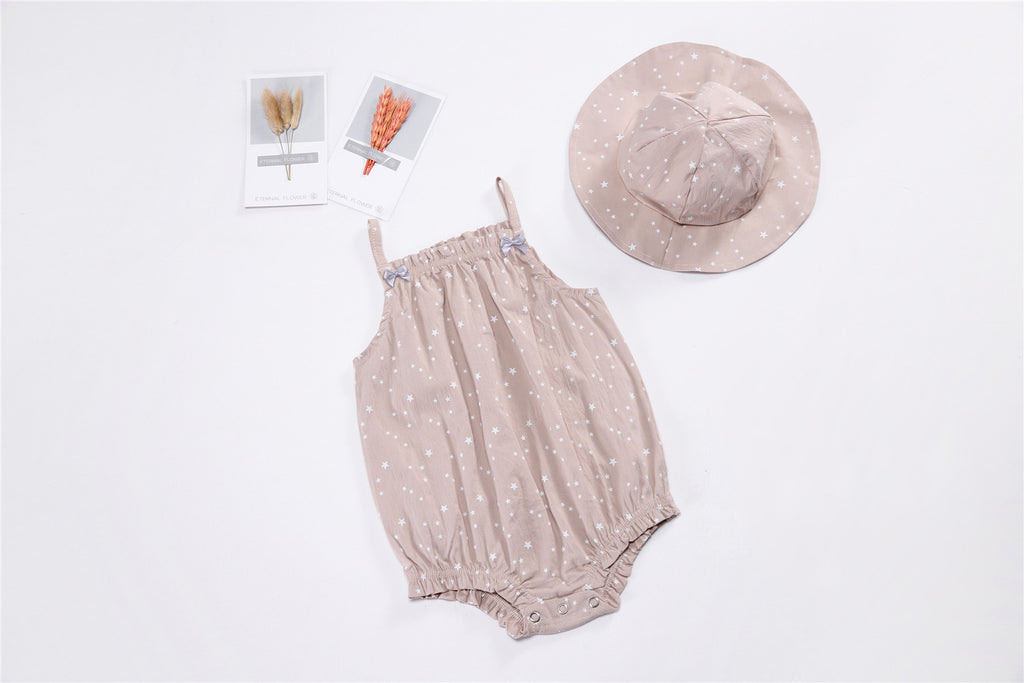 Star Sling Romper with Hat