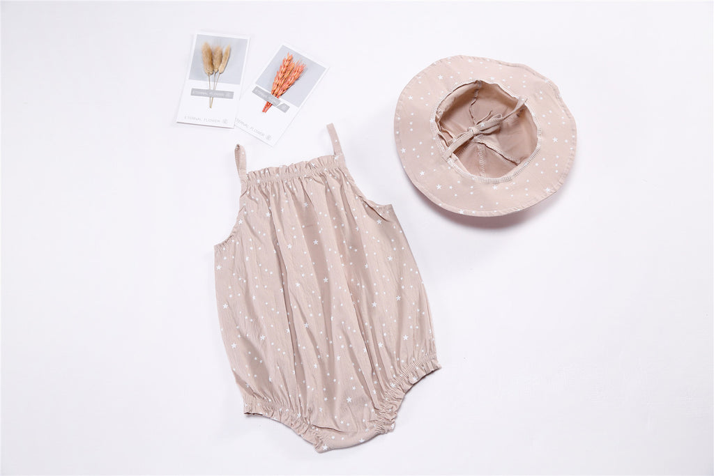 Star Sling Romper with Hat