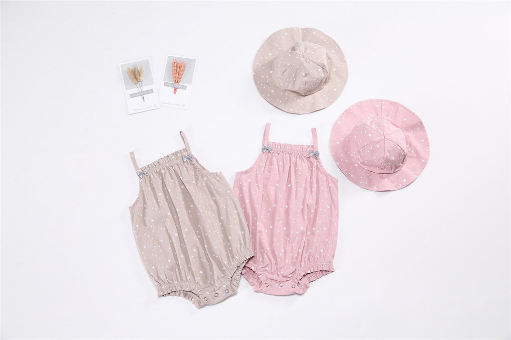 Star Sling Romper with Hat