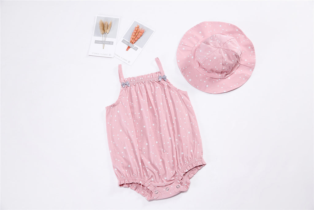 Star Sling Romper with Hat