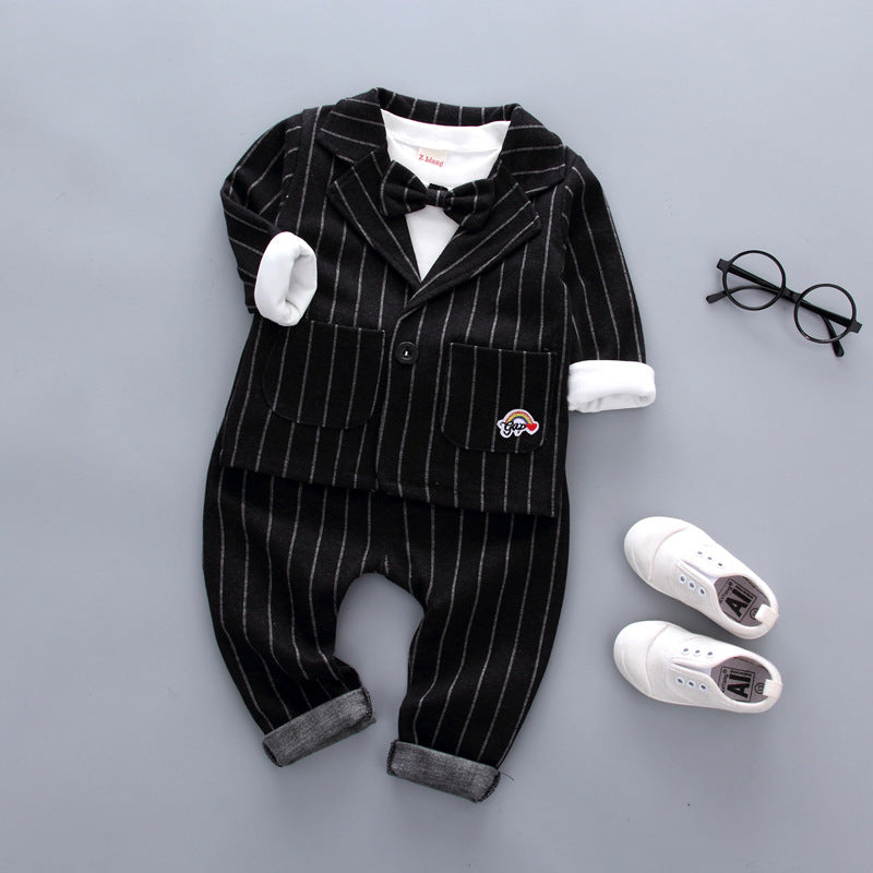 Boys Striped Suit