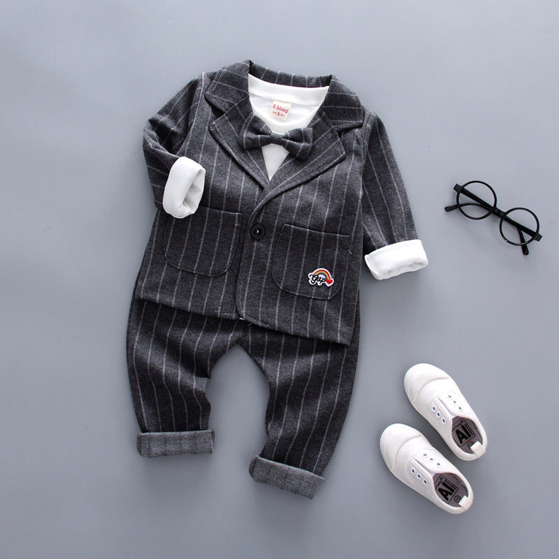 Boys Striped Suit