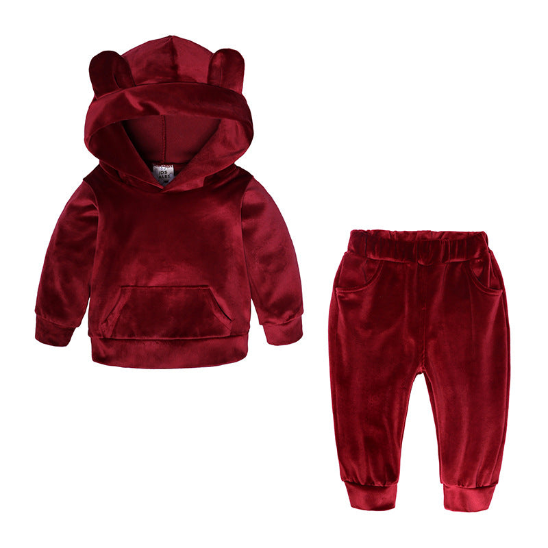 Hoodie Two-piece Children Sport Suit