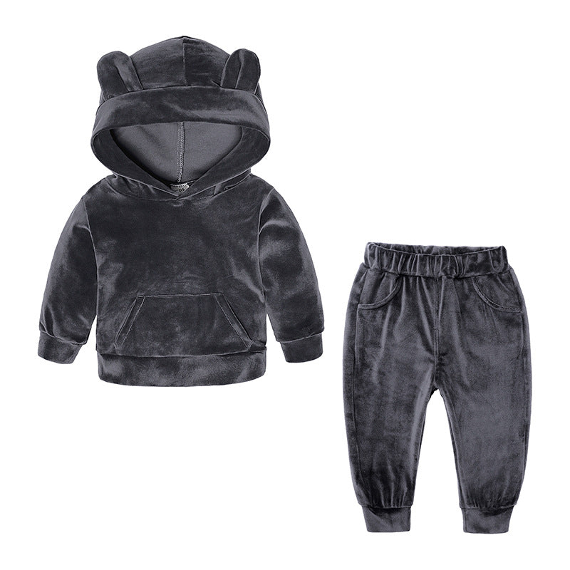 Hoodie Two-piece Children Sport Suit