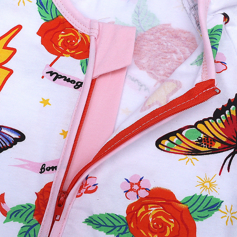 Butterfly Pattern Baby Romper