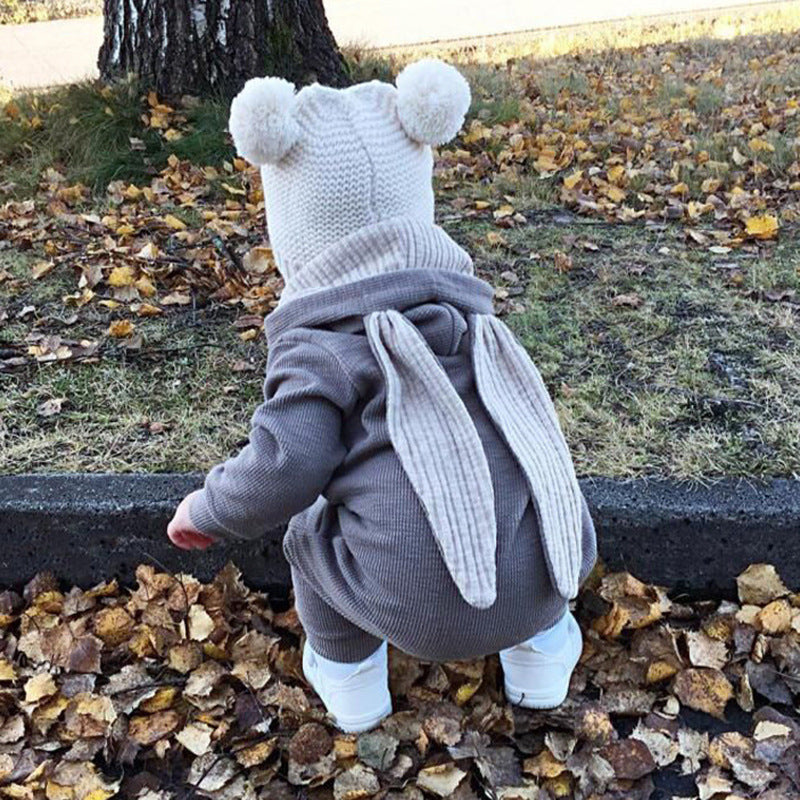 Big Eared Rabbit hooded Romper