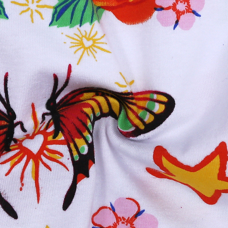 Butterfly Pattern Baby Romper