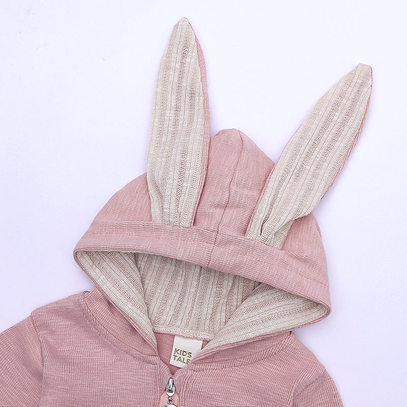 Big Eared Rabbit hooded Romper